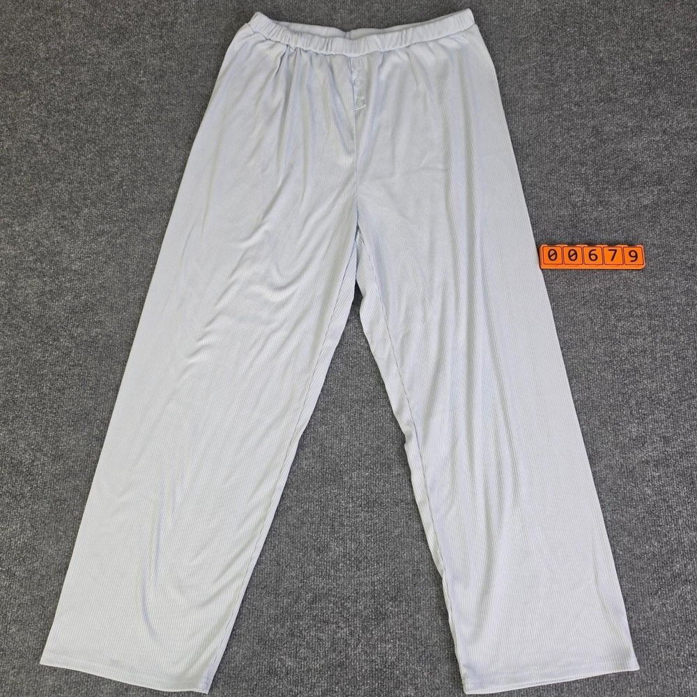 Just Be ight blue polyester & spandex pajama pants. Size 1X